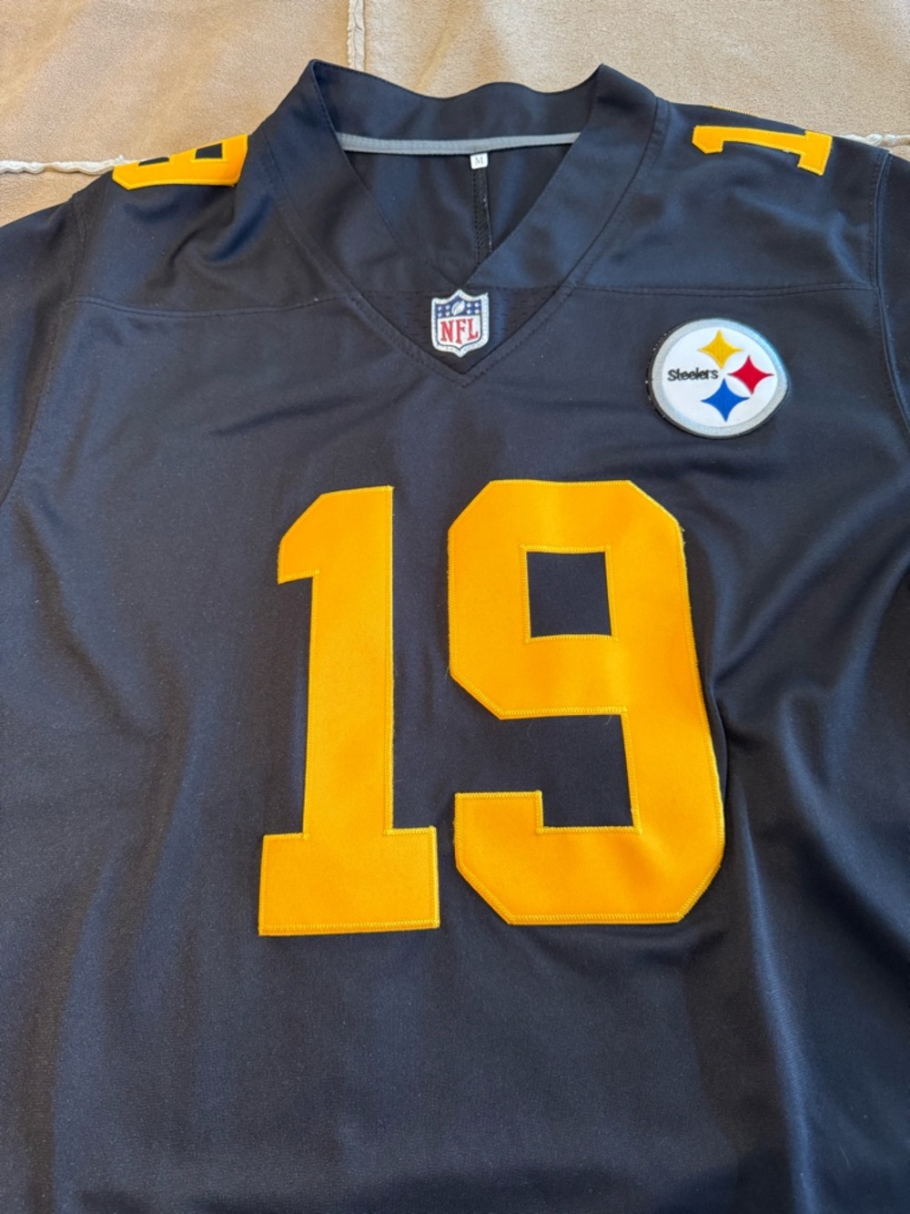 Moving Sale - Pittsburgh Steelers #19 Black and Gold Football Jersey